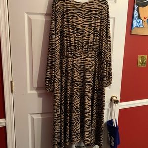 Loft plus size zebra print dress